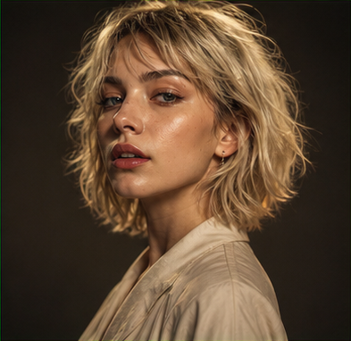 Editorial portrait created in VIZRA